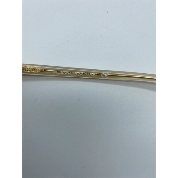 Banana Republic Eyeglasses Cassidy GAW Gold Clear Cat Eye Round 140 mm - Picture 8 of 12